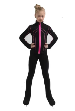 IceDress Figure Skating Jacket - Thermal - Kant (Black With Hot Pink) -Online Skating Store 4 45590 42198 95712.1582519370