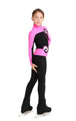 IceDress Figure Skating Pants - Thermal - Bubble Gum (Black, Hot Pink) -Online Skating Store 4 69511 00903 87326.1601498559