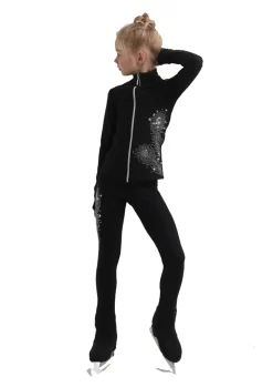 IceDress Figure Skating Jacket - Thermal - Firebird (Black) -Online Skating Store 4 87698 18567.1582492316