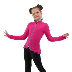 IceDress Figure Skating Jacket - Thermal - Minx (Fuchsia, Turquoise, Black) -Online Skating Store 4 97595 73155 19222.1582517050