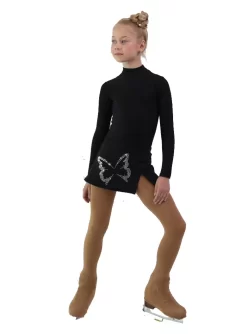 IceDress - Figure Skating Skirts - Rogue (Black With Big Butterfly ) -Online Skating Store 4a6bbff502ef 85438 93306 04007.1582519598