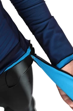 IceDress - Thermal Figure Skating Outfit "Gravity" - Mesh Top And Pants (Blue/Blue And Black) -Online Skating Store 5.1672311973 15592.1672314635