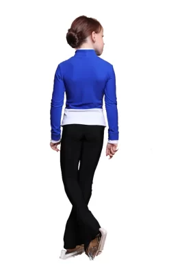 IceDress Figure Skating Outfit - Thermal - Benefit (Cornflower Blue With White And Black) -Online Skating Store 5160878da1d0 48953.1600954790