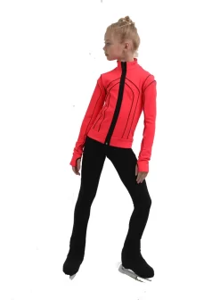 IceDress Figure Skating Jacket - Thermal - Kant (Hot Coral With Black) -Online Skating Store 5 12203 92487.1582442481