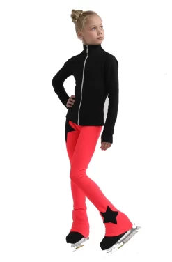 IceDress Figure Skating Jacket - Thermal - Disco Dance (Black With Hot Coral) -Online Skating Store 5 87009 45787.1582449921