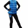 IceDress Figure Skating Outfit - Thermal - Velvet Butterfly With Vest (Blue)