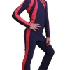 IceDress - Figure Skating Training Overalls - Sweetheart (Gray And Coral)