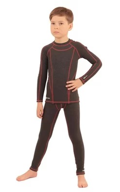 IceDress - Figure Skating Thermal Underwear For Boys (25% OFF, Size CXS, Dark Grey Melange With Red Stitchingark Grey Melange With Red Stitching)