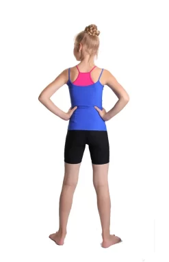 IceDress - Two-color Figure Skating Cami Top (Cornflower And Fuchsia) -Online Skating Store 6.1672310471 39425.1672314455