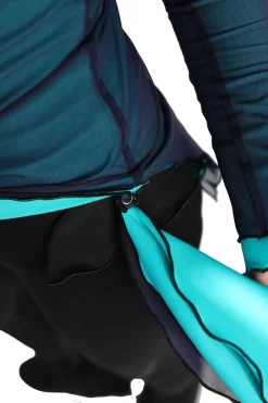 IceDress - Thermal Figure Skating Outfit "Gravity" - Mesh Top And Pants (Turquoise/Blue And Black) -Online Skating Store 6.1672311856 63156.1672314627