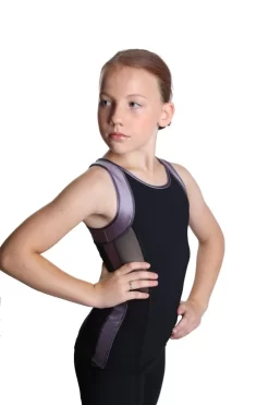 Icedress - Racerback Tank And Shorts (Black And Lilac) -Online Skating Store 6.1672313797 64793.1672314829