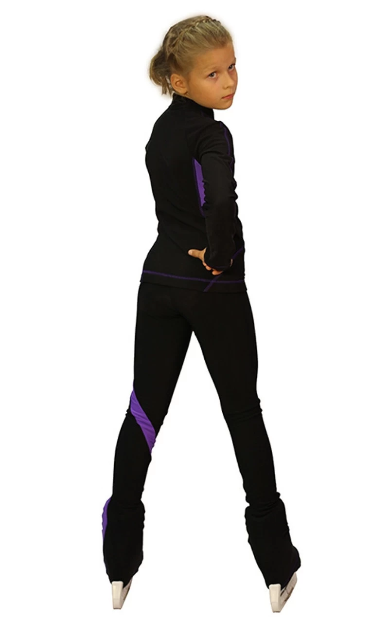 IceDress Figure Skating Thermal Jacket -Euler (Black And Purple) 4 IceDress Figure Skating Thermal Jacket -Euler (Black And Purple) - Image 4