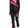 IceDress Figure Skating Thermal Jacket - Rays (Dark Grey And Pink)