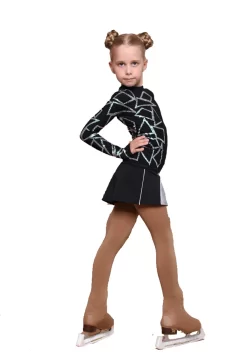 IceDress Figure Skating Outfit - Thermal - Rock Star (Black With Silver And Rhinestones) -Online Skating Store 64761fc7a31c 39079.1600954781