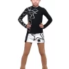 IceDress - Figure Skating Skirts - Rock Star (Silver With Black)