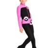 IceDress Figure Skating Pants - Thermal - Bubble Gum (Black, Hot Pink)