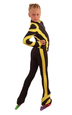 IceDress Figure Skating Outfit - Thermal - Cross-Roll (Dark Gray With Yellow) -Online Skating Store 6a88f7b9e55f 20880 64061 77094.1582434288