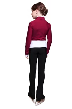 IceDress Figure Skating Jacket - Thermal - Benefit (Marsala With White And Black) -Online Skating Store 6c8d8713aa1b 56328 44163.1601477571