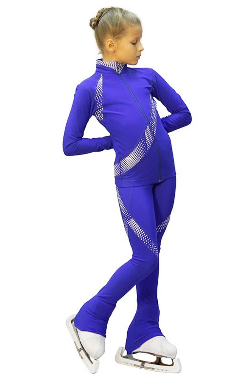 IceDress Figure Skating Outfit - Thermal - Cascade (15% OFF, Size CS, Cornflower With White Thermo-applications) 2 IceDress Figure Skating Outfit - Thermal - Cascade (15% OFF, Size CS, Cornflower With White Thermo-applications) - Image 2