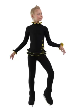 IceDress Figure Skating Outfit - Thermal - Minx (Black With Yellow) -Online Skating Store 7b11b4b3ca91 74145 32357.1582471194