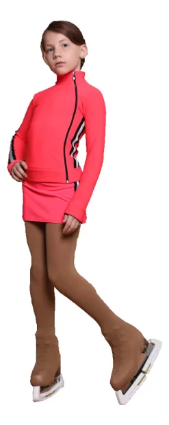 IceDress Figure Skating Jacket - Thermal - Olympus (Hot Coral With Black Lamps) -Online Skating Store 7c75726c749d 60487 92264.1601477568