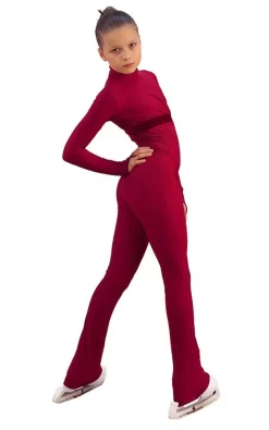 IceDress Figure Skating Overalls - Thermal - Style (Bordeaux With Velvet Trim) -Online Skating Store 81391651751f 77802 63769 52500.1582479523