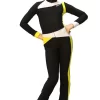 IceDress - Figure Skating Training Overalls - Skating (Black, Yellow And White)