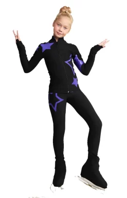 IceDress Figure Skating Outfit - Thermal - Star Sky (Black With Purple) -Online Skating Store 936ea64556a1 91868.1600954807