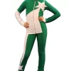 IceDress Figure Skating Outfit - Thermal - Space (Green With White)