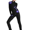 IceDress Figure Skating Jacket - Thermal - Star Sky (Black With Purple)