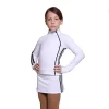 IceDress Figure Skating Jacket - Thermal - Olympus (White With Black Lamps)