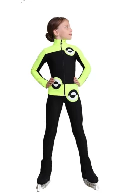 IceDress Figure Skating Outfit - Thermal - Bubble Gum (15% OFF, Size CXL, Black, Fluorescent Lime) -Online Skating Store 9b23ef575876 97070.1658143331