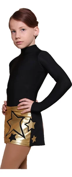 IceDress - Figure Skating Skirts - Rock Star (Gold With Black) -Online Skating Store 9f258bd92451 13976.1601464396