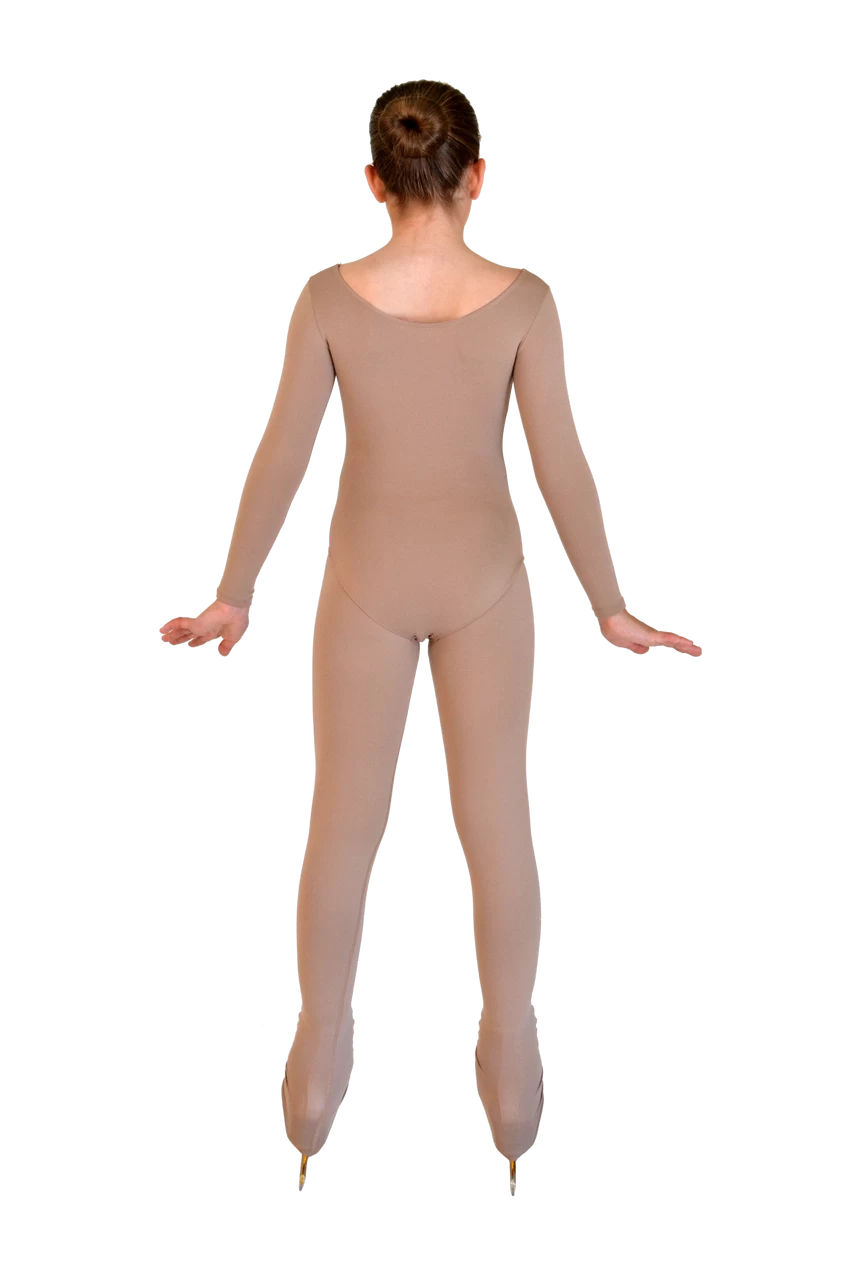 ChloeNoel BL02 Bodywear Long Sleeved Leotard (Nude) - Image 2