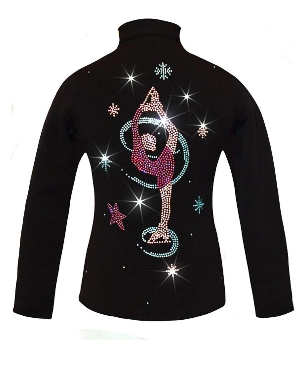 Ice Skating Jacket With "Colorful Biellmann" Applique