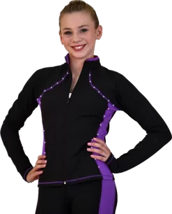ChloeNoel JS08 Supplex Rider Style Figure Skating Jacket -Online Skating Store JS08 PR crystals web 25996.1666907381
