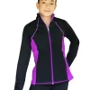 ChloeNoel JS792 Color Contrast Elite Figure Skating Jacket W/ Pockets & Thumb Holes