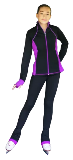 ChloeNoel JS792 Color Contrast Elite Figure Skating Jacket W/ Pockets & Thumb Holes -Online Skating Store JS792 PS792 PW 61461.1679371273