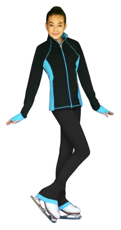ChloeNoel JS792 Color Contrast Elite Figure Skating Jacket W/ Pockets & Thumb Holes -Online Skating Store JS792 PS792 RB 58854.1679371273
