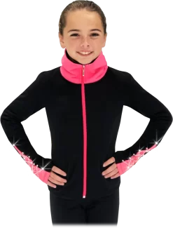 Chloe Noel JS883P Contract Elite Polartec Spiral Fleece Figure Skating Jacket With Crystals -Online Skating Store JS883P CR 99217.1655362100