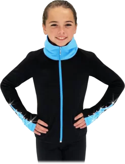 Chloe Noel JS883P Contract Elite Polartec Spiral Fleece Figure Skating Jacket With Crystals -Online Skating Store JS883P RB 42319.1655362100