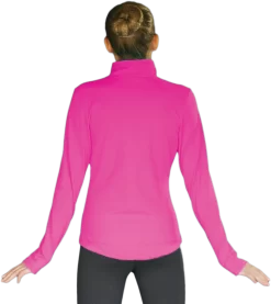 ChloeNoel JT811 Solid Fleece Fitted Elite Figure Skating Jacket W/ Thumb Holes -Online Skating Store JT811 CP back 12839.1637691512