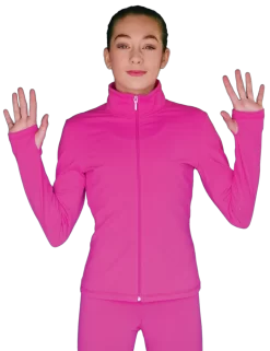 ChloeNoel JT811 Solid Fleece Fitted Elite Figure Skating Jacket W/ Thumb Holes -Online Skating Store JT811 CP 84957.1637691512