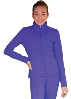 ChloeNoel JT811 Solid Fleece Fitted Elite Figure Skating Jacket W/ Thumb Holes -Online Skating Store JT811 PW 13216.1637691512