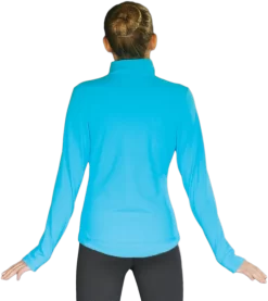 ChloeNoel JT811 Solid Fleece Fitted Elite Figure Skating Jacket W/ Thumb Holes -Online Skating Store JT811 RB back 72891.1637691512