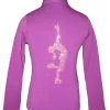 Purple Ice Skating Jacket With "Lay Back" Applique