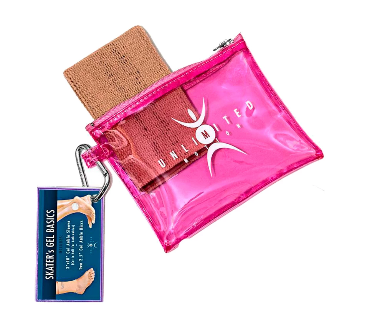 Unlimited Motion - Pink Zipper Gel Necessity Kit (10" Gel Ankle Sleeve) 1 Unlimited Motion - Pink Zipper Gel Necessity Kit (10" Gel Ankle Sleeve)