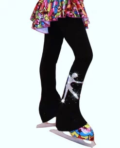 Polar Fleece Ice Skating Pants With "Skating Girl" Applique (15% OFF, Size CM)