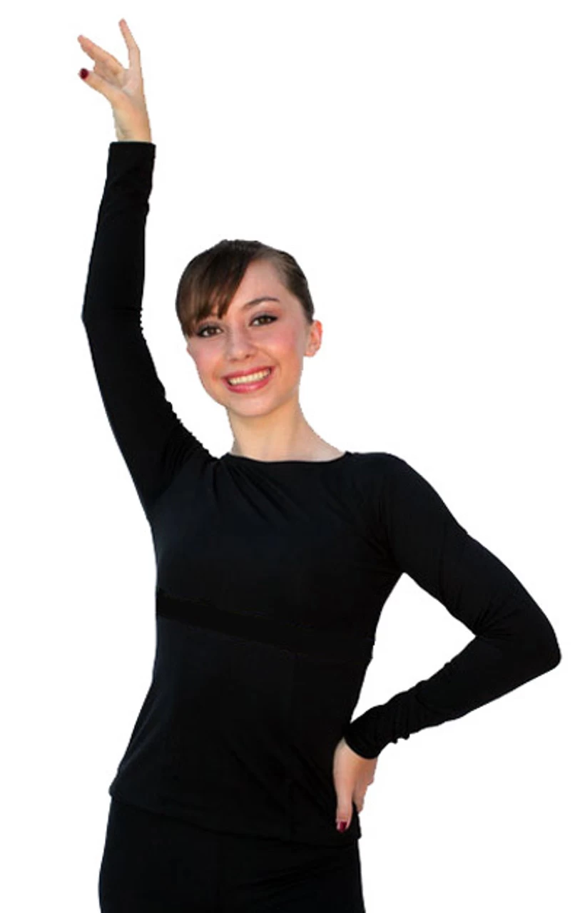 ChloeNoel T01 Boat Neck Longsleeve Fitted Top - Image 4