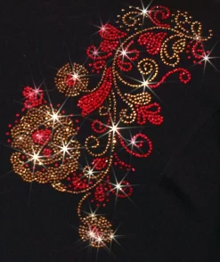 Venetta "Floral" Figure Skating Pants Gold/Siam -Online Skating Store VP802design 41957.1540224625